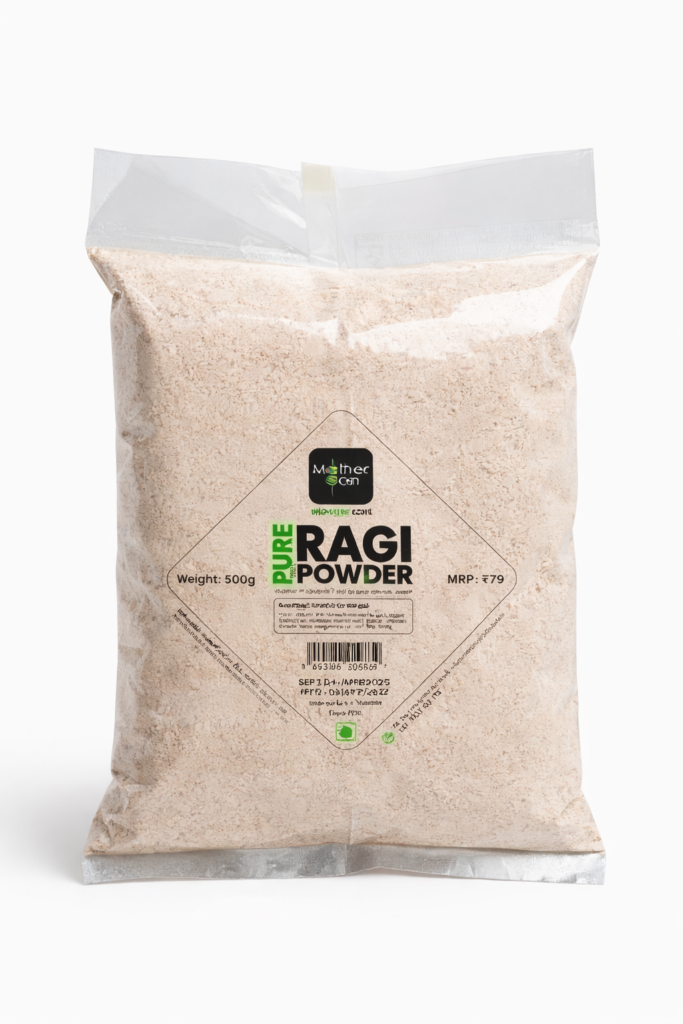Mothercan Pure Ragi Powder 1Kg | healthy breakfast | High Fiber Content